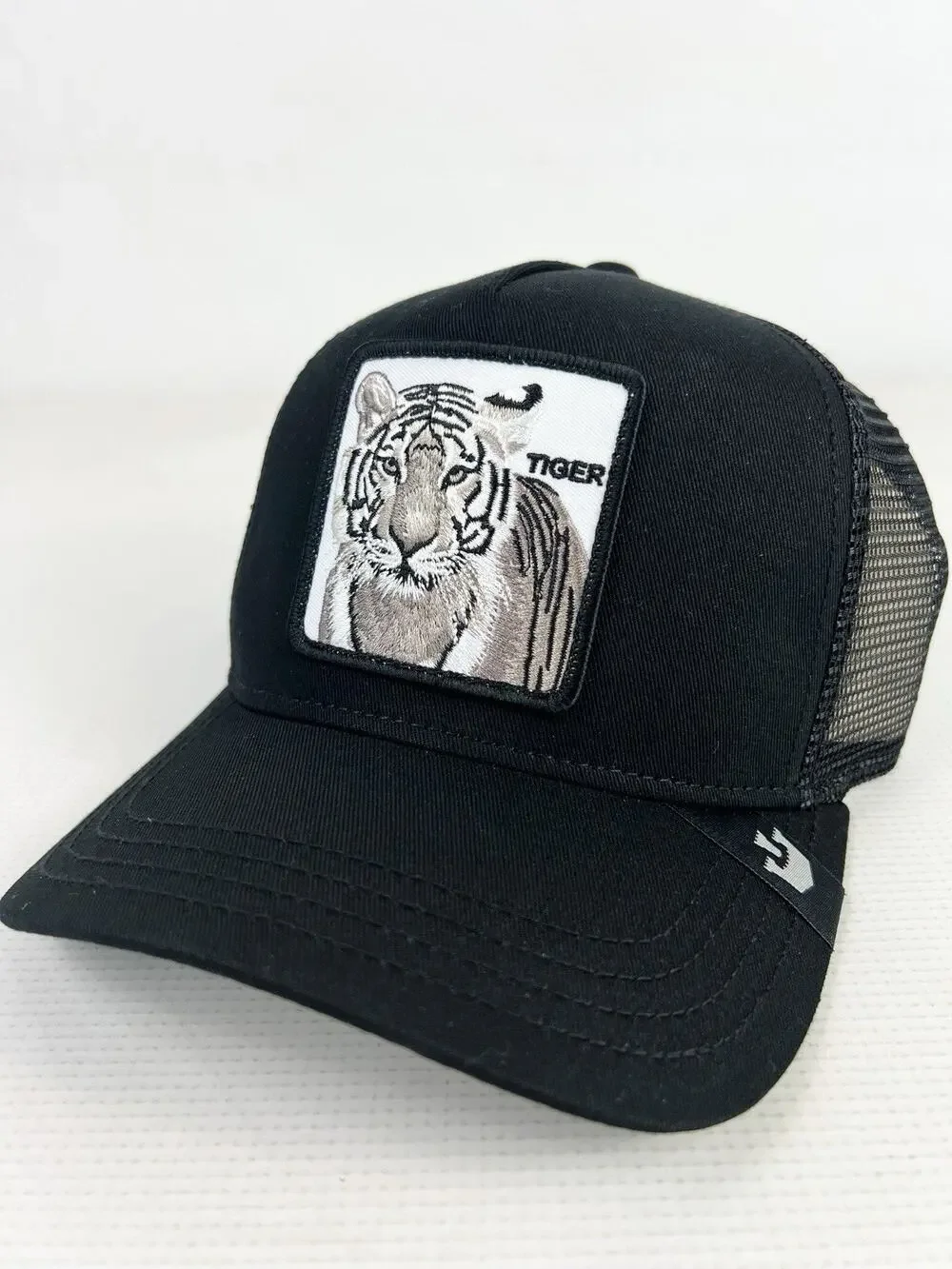 Goorin Bros The Farm The White Tiger Black Trucker Hat - New With Tag